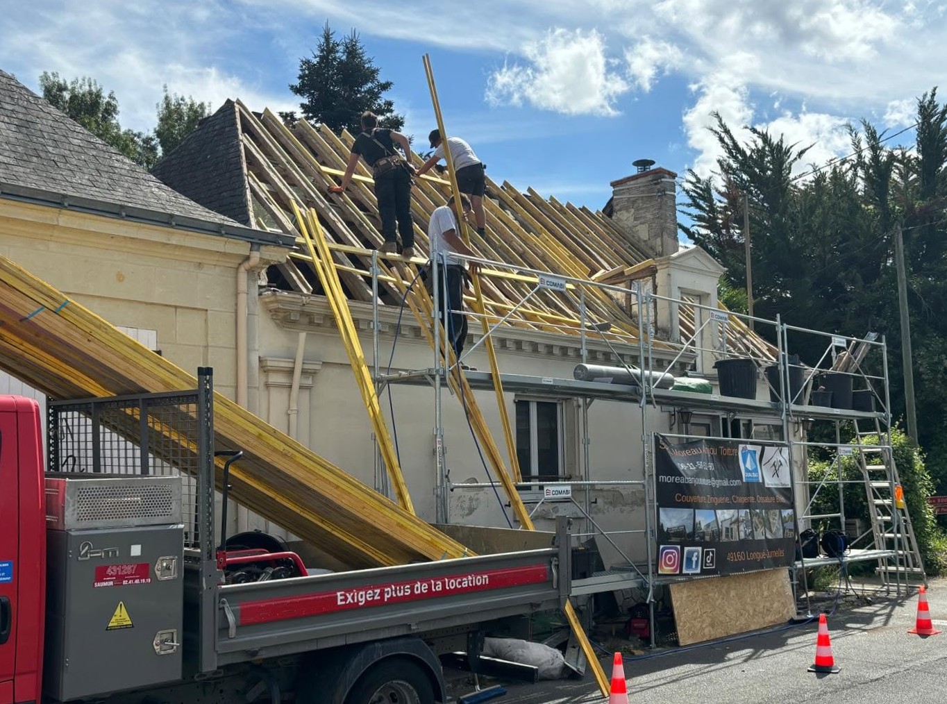 Modification et surélévation de charpente Saumur
